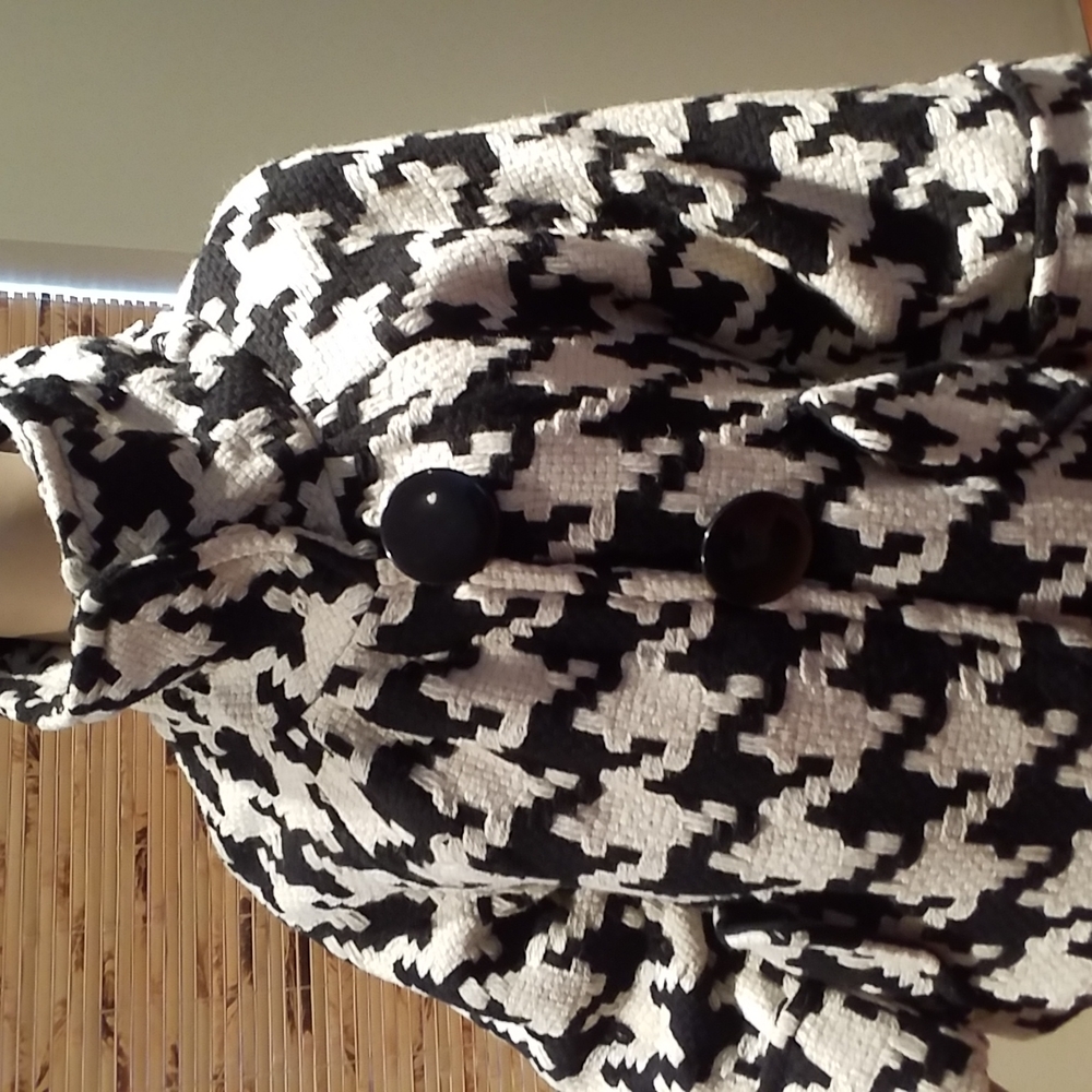 Ya Da Black & White Houndstooth Jacket Size M - Picture 3 of 8